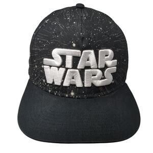 Star Wars Galaxy Snapback Hat Black One Size Adjustable Embroidered
